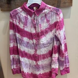 Pilcro Pink and White Shirt